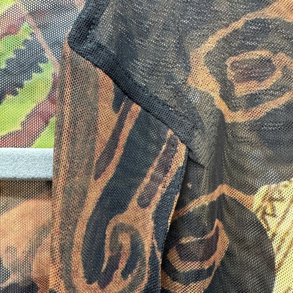 Desigual Mesh Floral Print Lightweight Open Front Jacket EU 44 US M-L - Picture 7 of 7